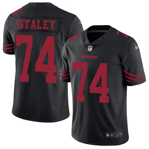Men's San Francisco 49ers Active Player Custom Black Stitched Football Jersey